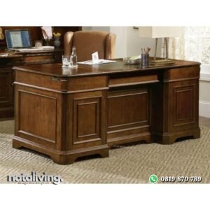 Meja kerja kayu jati terlaris meja direksi modern nataliving furniture