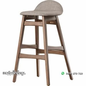 Kursi bar terlaris kayu jati dudukan busa lengkung nataliving furniture