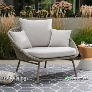 Bangku santai rotan sintetis kursi outdoor terbaru nataliving furniture