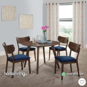 Kursi makan kayu jati terbaru meja makan bundar nataliving furniture