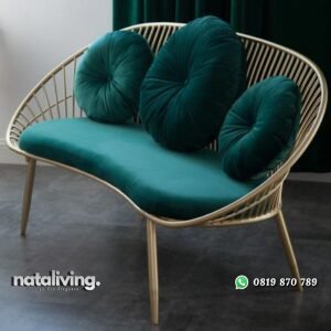Bangku jari2 besi terbaru kursi modern dudukan busa nataliving furniture