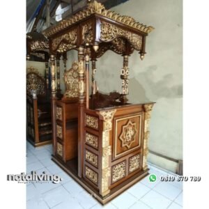 Mimbar masjid besar kayu jati mimbar masjid ukir terbaik nataliving furniture