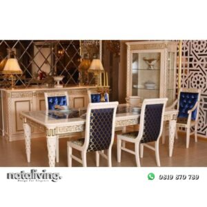 Dinner set full ukir meja makan terbaik buffet mewah nataliving furniture