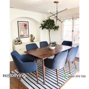 Kursi makan retro full jok set meja makan terbaik nataliving furniture