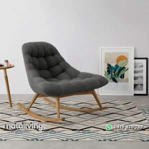 Kursi goyang unik motif bundar kursi goyang kayu jati nataliving furniture