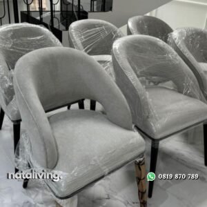 Kursi makan jok kaki besi kursi cafe modern sandaran lengkung nataliving furniture