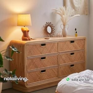 Bufet rotan terbaik rotan alami rangka kayu jati bufet modern nataliving furniture