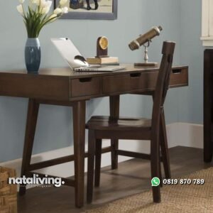 Meja belajar kayu jati meja kerja murah terbaru nataliving furniture