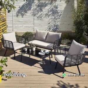 Dp 30% kursi rotan sintetis full bantalan (pesanan pak albert) nataliving furniture