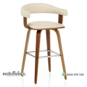 Kursi Bar kayu jati terbaru pijakan besi dudukan busa nataliving furniture