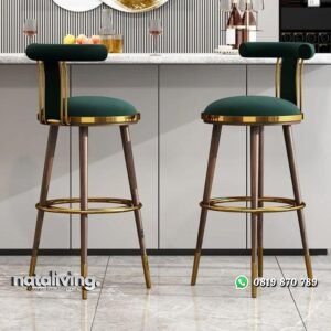 Kursi bar custom besi finishing gold bar stool terbaru nataliving furniture