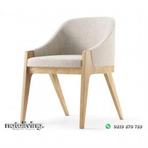 Kursi cafe kayu sungkai lengkung sandarang nyaman full busa nataliving furniture