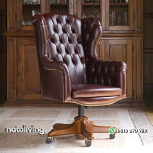 Kursi Kantor Direktur Dari Kayu Jati Dan Hidrolik nataliving furniture