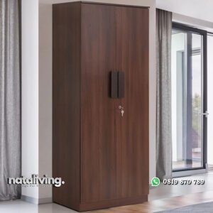 Lemari Baju Kayu 2 Pintu Model Minimalis Dari Jati nataliving furniture