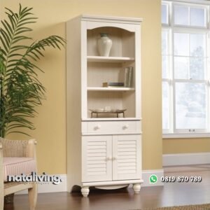 Lemari Buku Minimalis Kayu Model Krepyak nataliving furniture