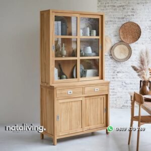 Lemari Dapur Jati Jepara Model Minimalis Terbaru nataliving furniture