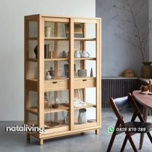 Lemari Dapur Jati Terbaru Adel Model Minimalis nataliving furniture