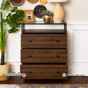 Lemari Laci Jati Terbaru Model Minimalis Modern nataliving furniture
