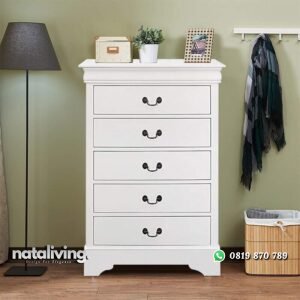 Lemari Laci Minimalis Principato In White nataliving furniture