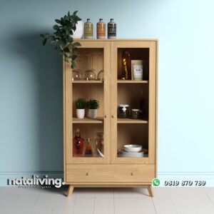 Lemari Pajangan Dapur Model Minimalis Retro Jati nataliving furniture