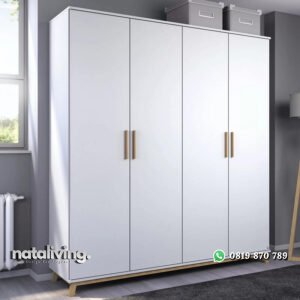 Lemari Pakaian Duco Putih Model Minimalis Terbaru nataliving furniture