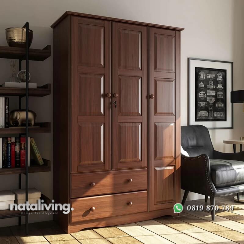 Lemari Pakaian Jati 3 Pintu Model Minimalis nataliving furniture 1 Lemari Pakaian Jati 3 Pintu Model Minimalis nataliving furniture 1