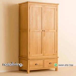 Lemari Pakaian Jati 2 Pintu Minimalis Roseland nataliving furniture