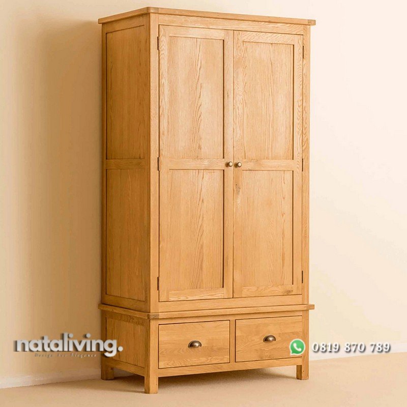Lemari Pakaian Jati 2 Pintu Minimalis Roseland nataliving furniture 1 Lemari Pakaian Jati 2 Pintu Minimalis Roseland nataliving furniture 1