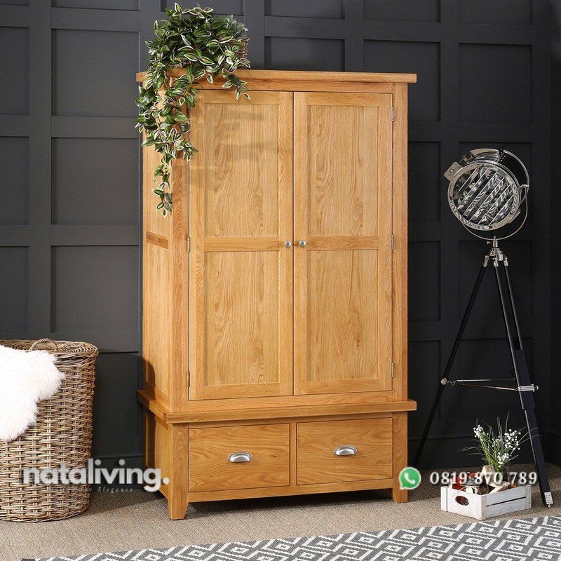 Lemari Pakaian Kayu Minimalis 2 Pintu nataliving furniture 2 Lemari Pakaian Kayu Minimalis 2 Pintu nataliving furniture 2