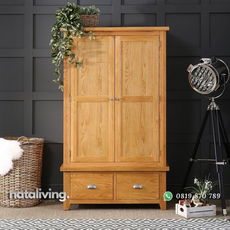 Lemari Pakaian Kayu Minimalis 2 Pintu nataliving furniture 1 Lemari Pakaian Kayu Minimalis 2 Pintu nataliving furniture 1