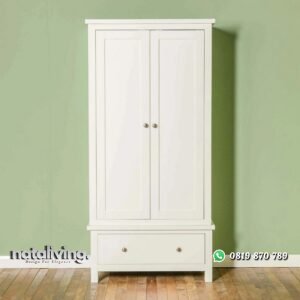 Lemari Pakaian Putih Minimalis 2 Pintu Baru nataliving furniture