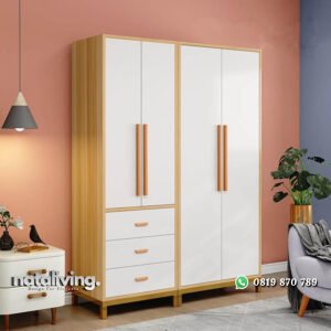 Lemari Pakaian Retro Modern Model Terbaru nataliving furniture