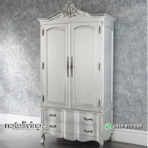 Lemari Pakaian Ukir Silver Estelle nataliving furniture