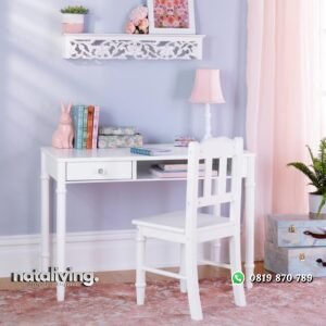 Meja Belajar Anak Murah Model Minimalis In White nataliving furniture