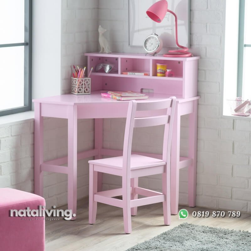 Meja Belajar Anak Perempuan Model Minimalis Pink nataliving furniture 1 Meja Belajar Anak Perempuan Model Minimalis Pink nataliving furniture 1