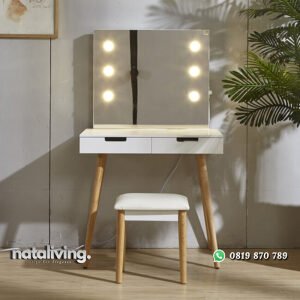 Meja Rias Terbaru Model Minimalis Kaki Retro nataliving furniture