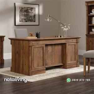 Meja Direktur Minimalis Jati nataliving furniture