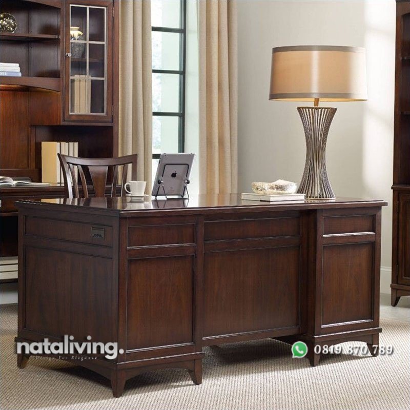 Meja Kantor Direktur Minimalis Jati nataliving furniture 1 Meja Kantor Direktur Minimalis Jati nataliving furniture 1