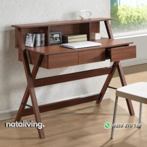 Meja Kerja Jati Minimalis Model Retro Modern nataliving furniture
