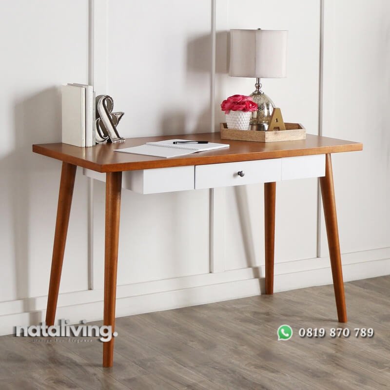 Meja Kerja Kayu Minimalis Desain Retro Modern nataliving furniture 1 Meja Kerja Kayu Minimalis Desain Retro Modern nataliving furniture 1