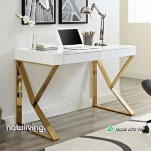 Meja Kerja Stainless Modway Desain Modern nataliving furniture