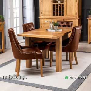 Meja Makan 4 Kursi Model Minimalis Dari Kayu Jati nataliving furniture