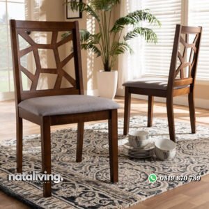 Kursi Makan Kayu Jati Model Minimalis In Walnut nataliving furniture