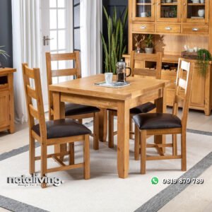 Meja Makan Minimalis 4 Kursi Dari Kayu Jati nataliving furniture