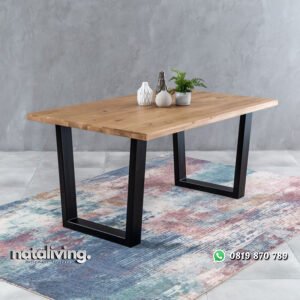 Meja Makan Minimalis Kaki Besi Paling Modern nataliving furniture