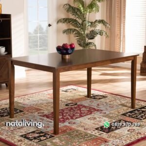 Meja Makan Persegi Panjang Minimalis Jati Terbaru nataliving furniture