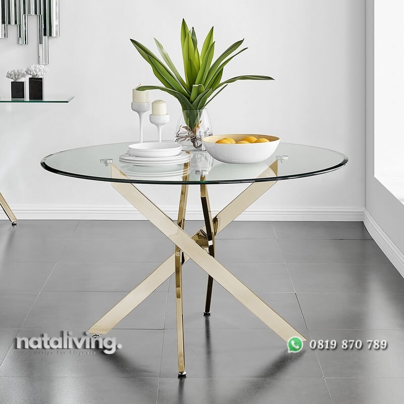 Meja Makan Stainless Steel Nova Model Minimalis nataliving furniture 1 Meja Makan Stainless Steel Nova Model Minimalis nataliving furniture 1