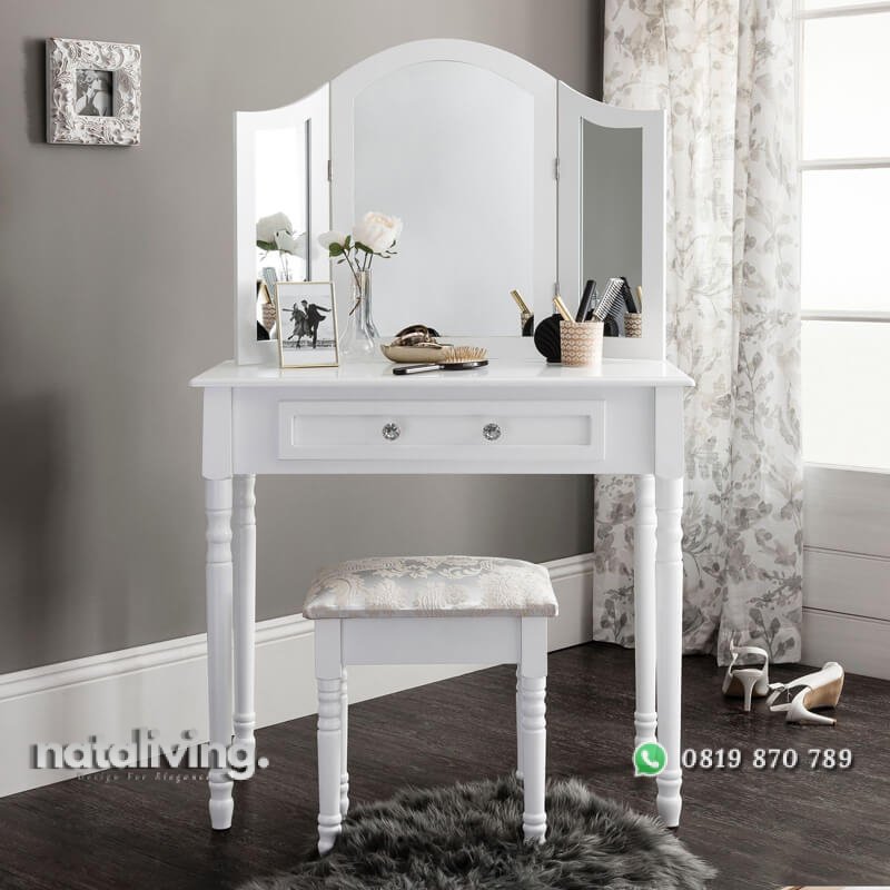 Meja Rias Duco Putih Minimalis Gaya Baru nataliving furniture 1 Meja Rias Duco Putih Minimalis Gaya Baru nataliving furniture 1