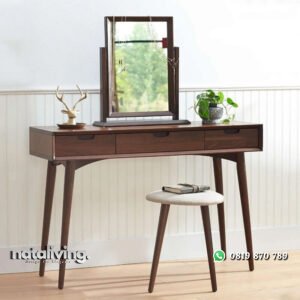 Meja Rias Kayu Jati Model Retro Minimalis Jepara nataliving furniture