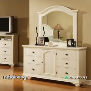 Meja Rias Minimalis “Putih Gading” Cessy nataliving furniture